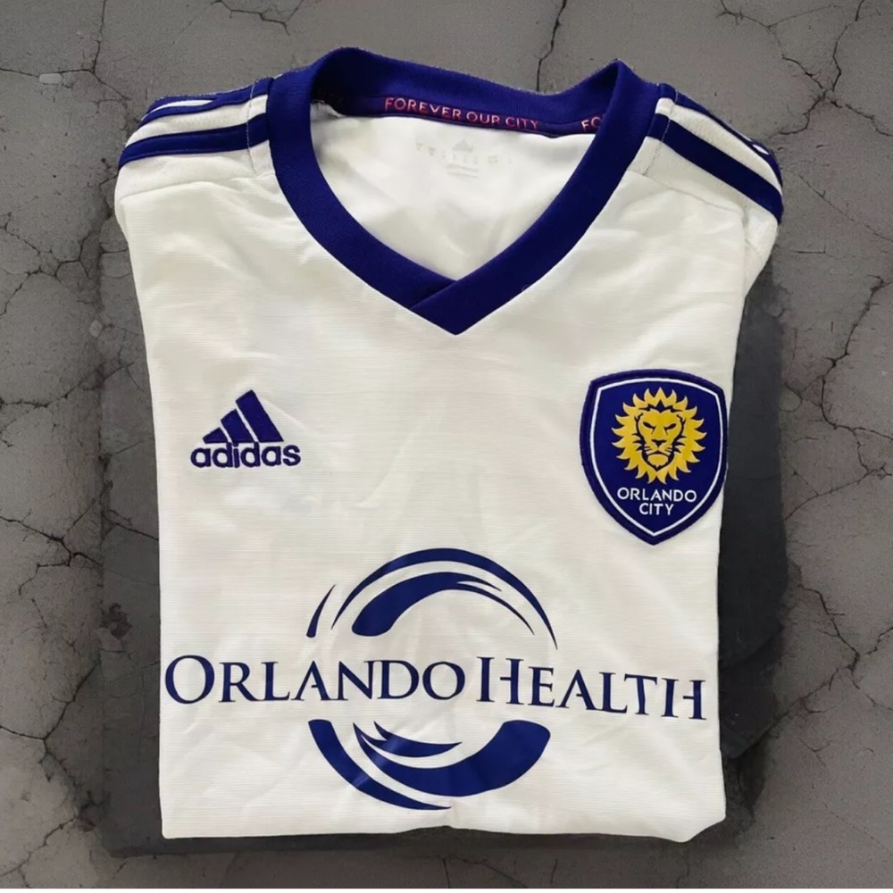 ADIDAS AUTHENTIC MLS JERSEY ORLANDO CITY SC TEAM WHITE SIZE MEDIUM